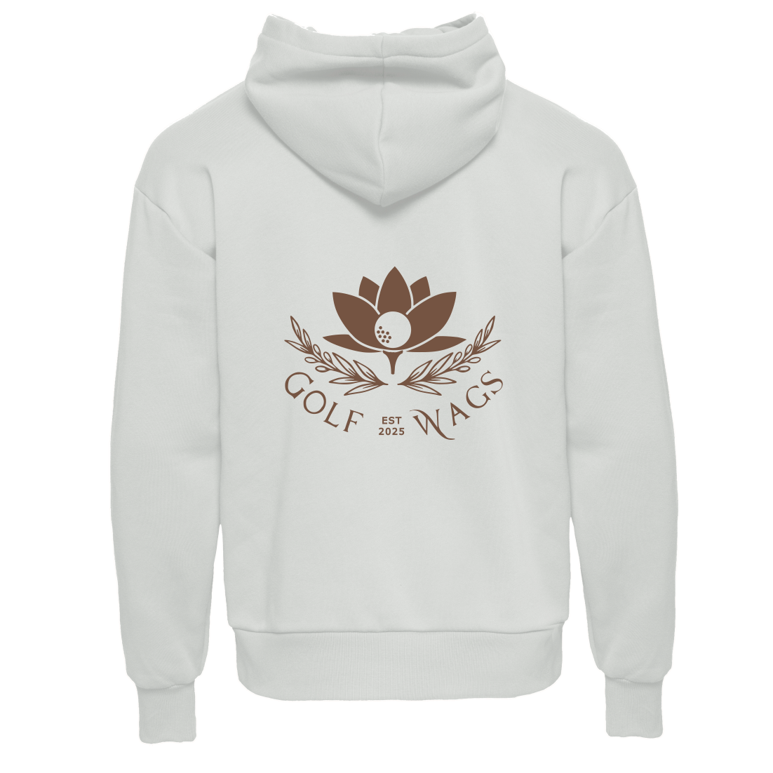 Oversized text hoodie in Bone