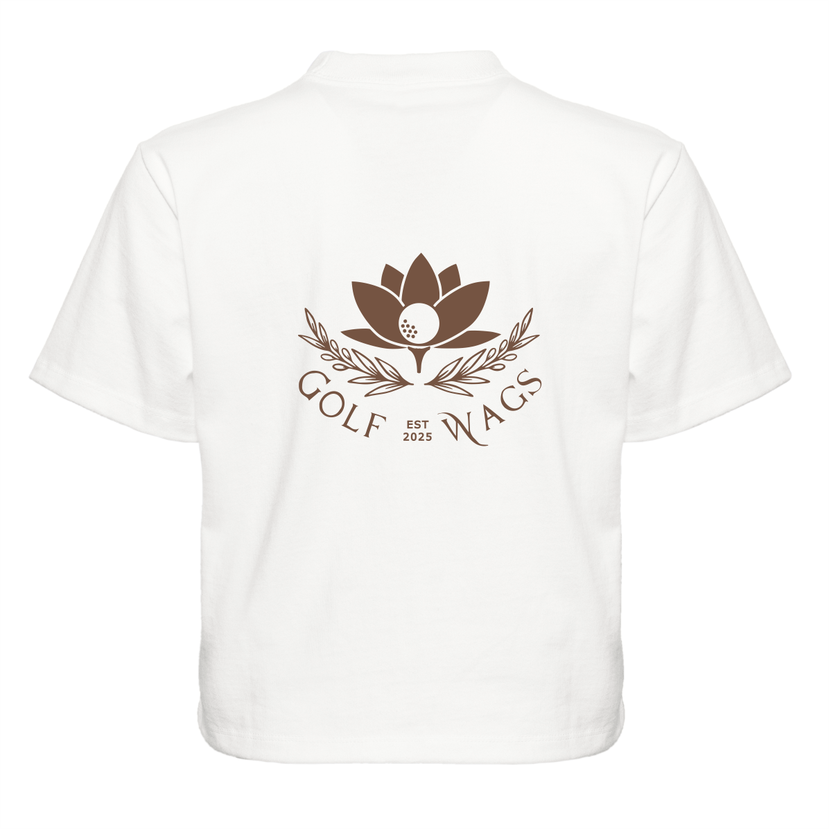 Cropped Oversized text design T-Shirt in White