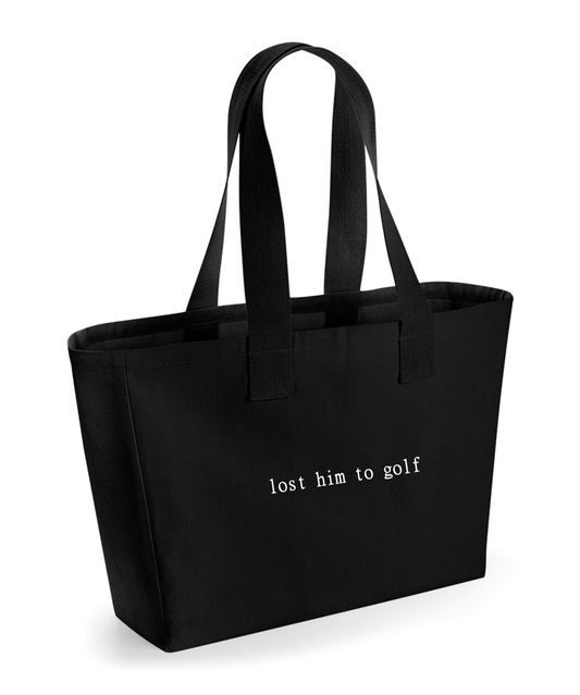 lost him to golf maxi tote in black