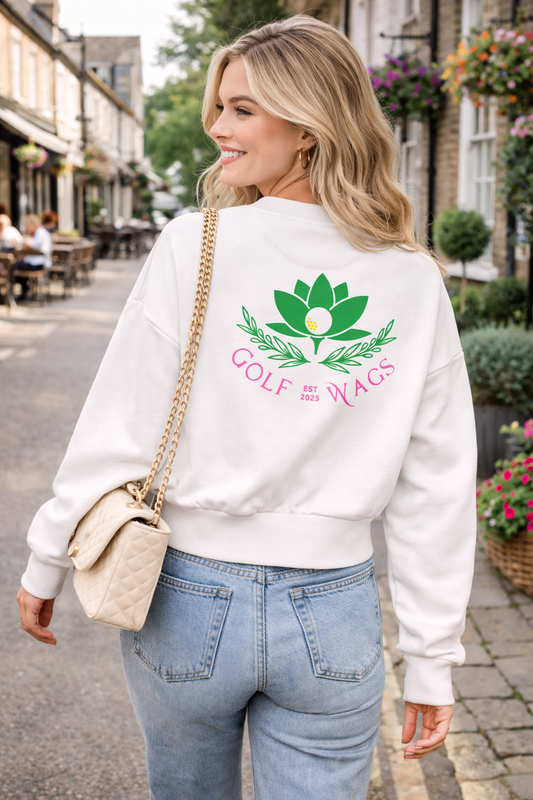 Masters Edition Cropped Sweater in Bone