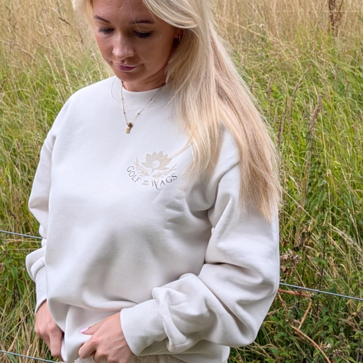 Oversized sweater in Bone