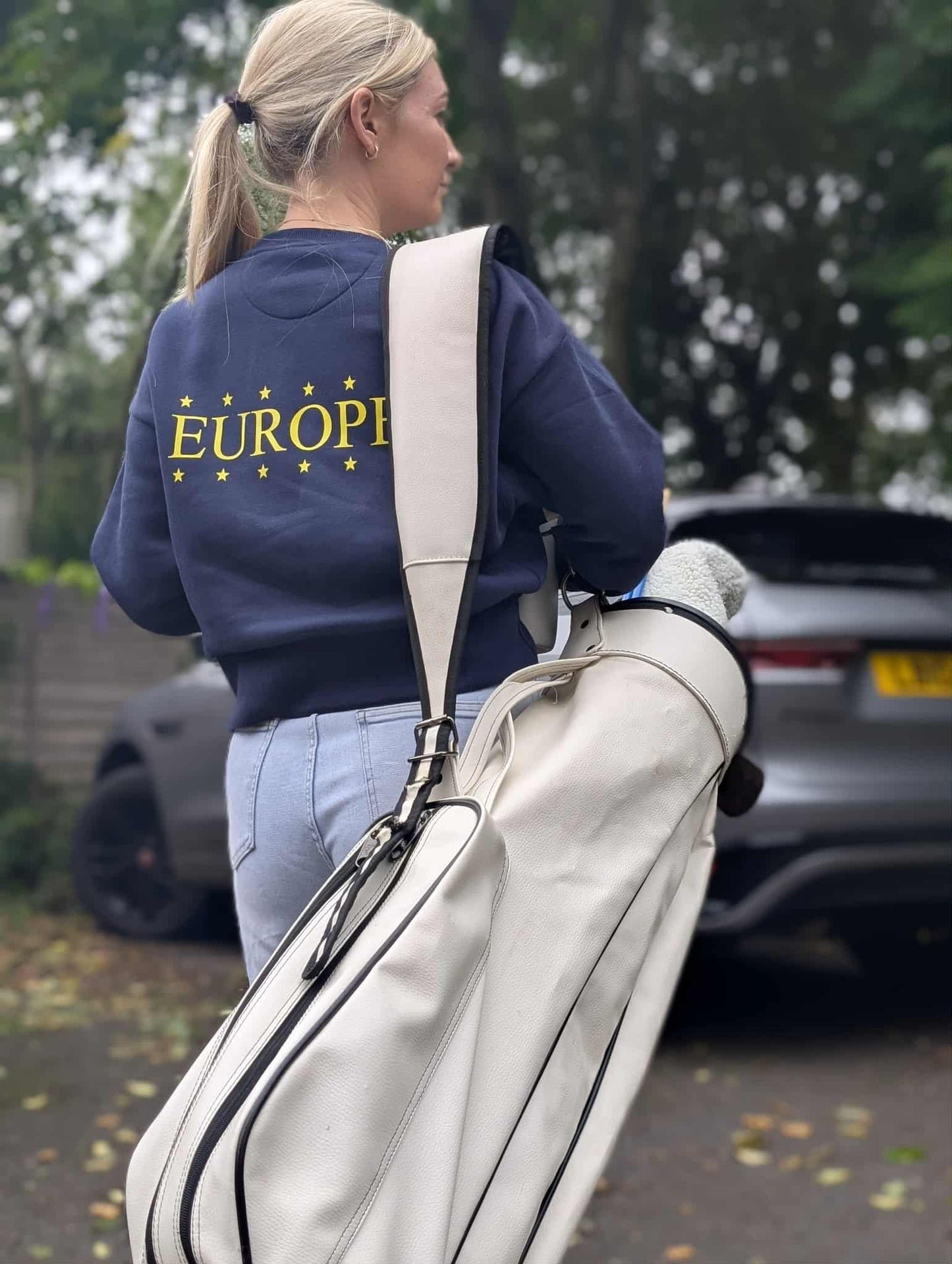 Limited edition Team Europe Navy cropped sweater