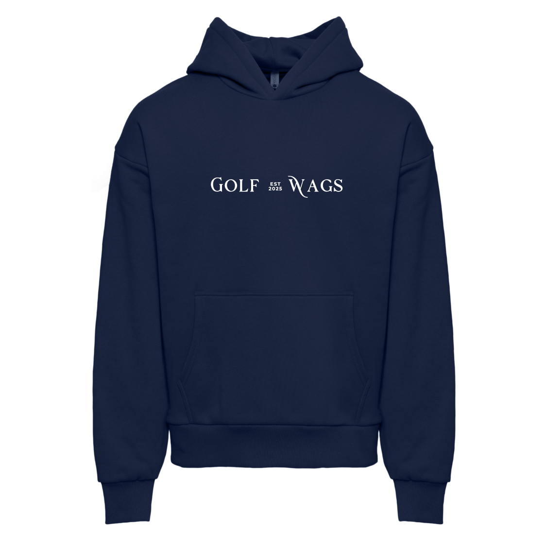 Oversized text hoodie in Navy