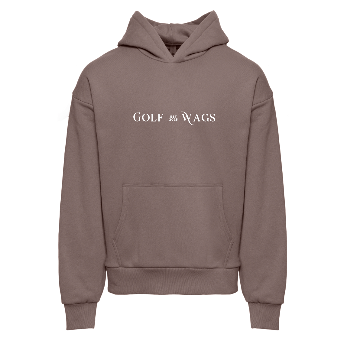 Oversized text hoodie in Shitake