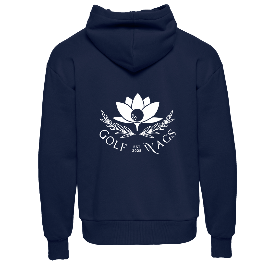 Oversized text hoodie in Navy