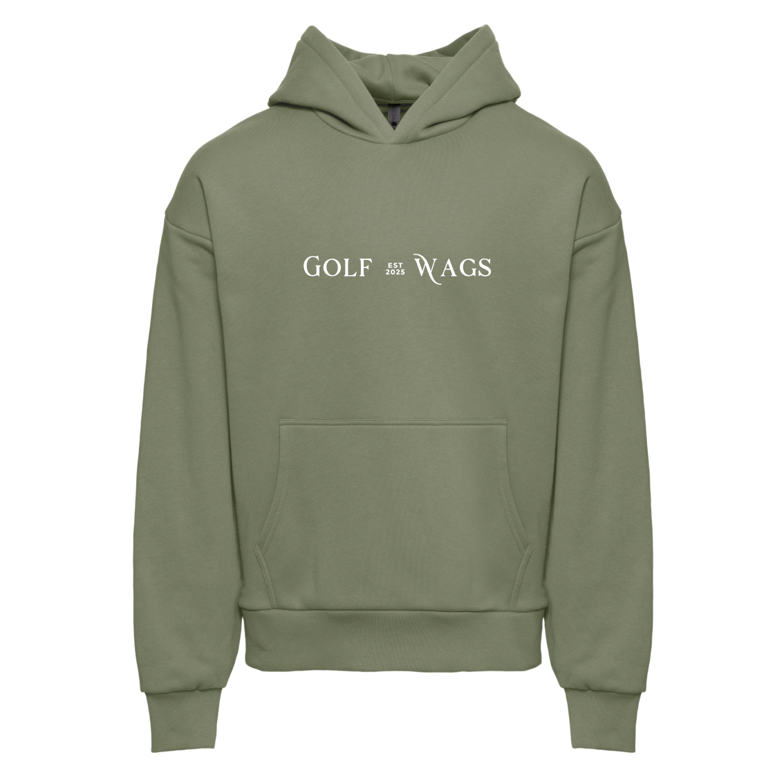 Oversized text hoodie in Olive