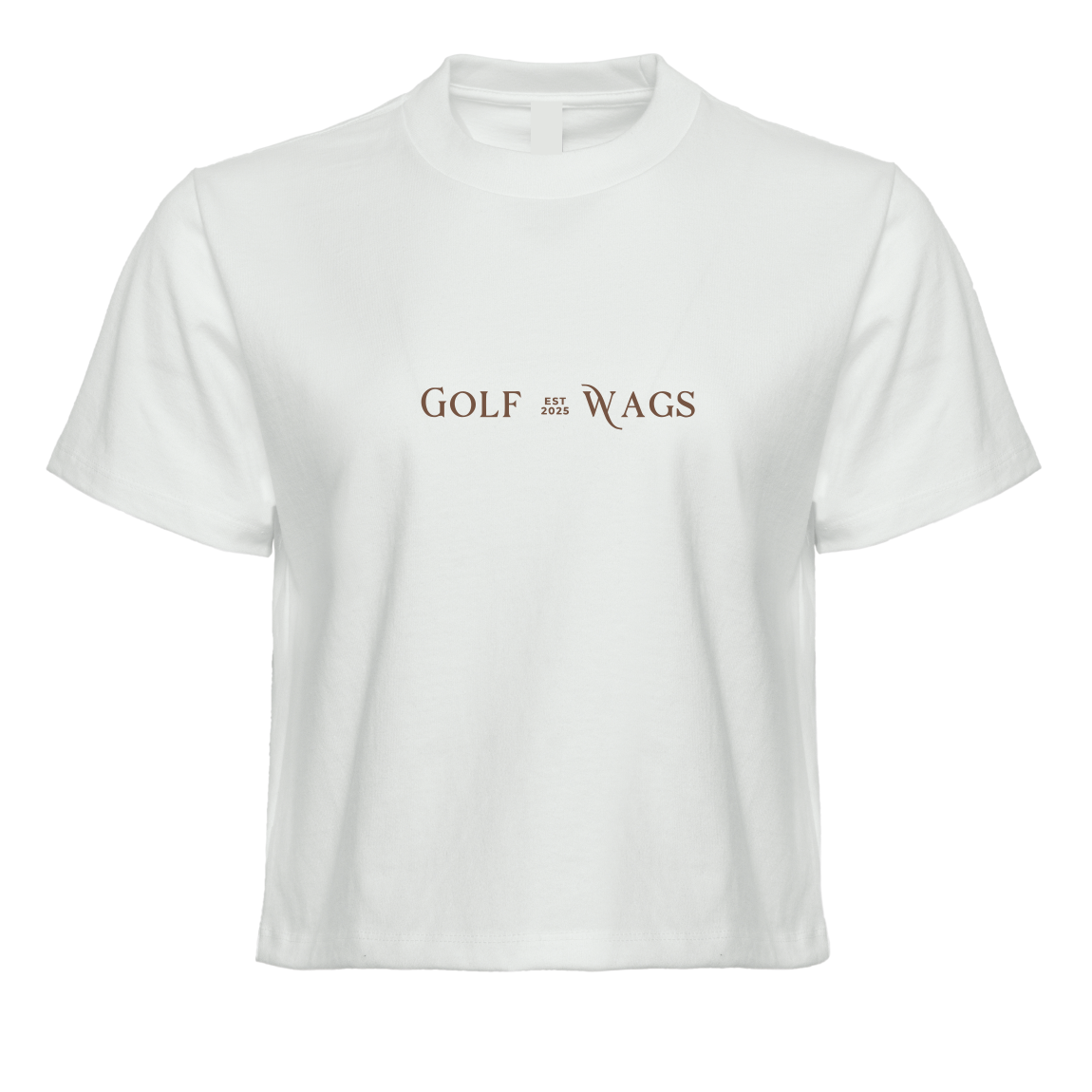 Cropped Oversized text design T-Shirt in Bone