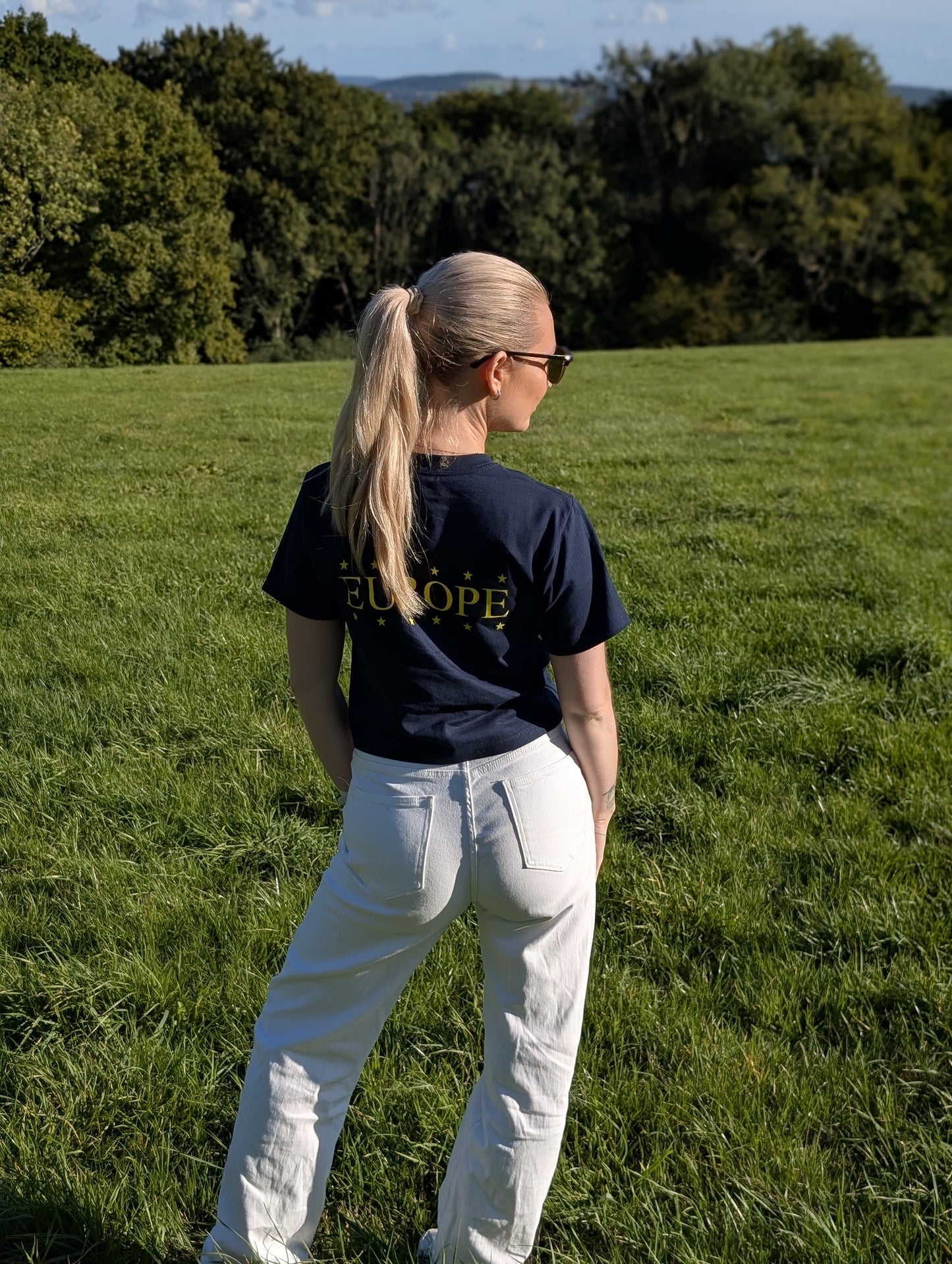 Limited edition Team Europe Navy cropped tee