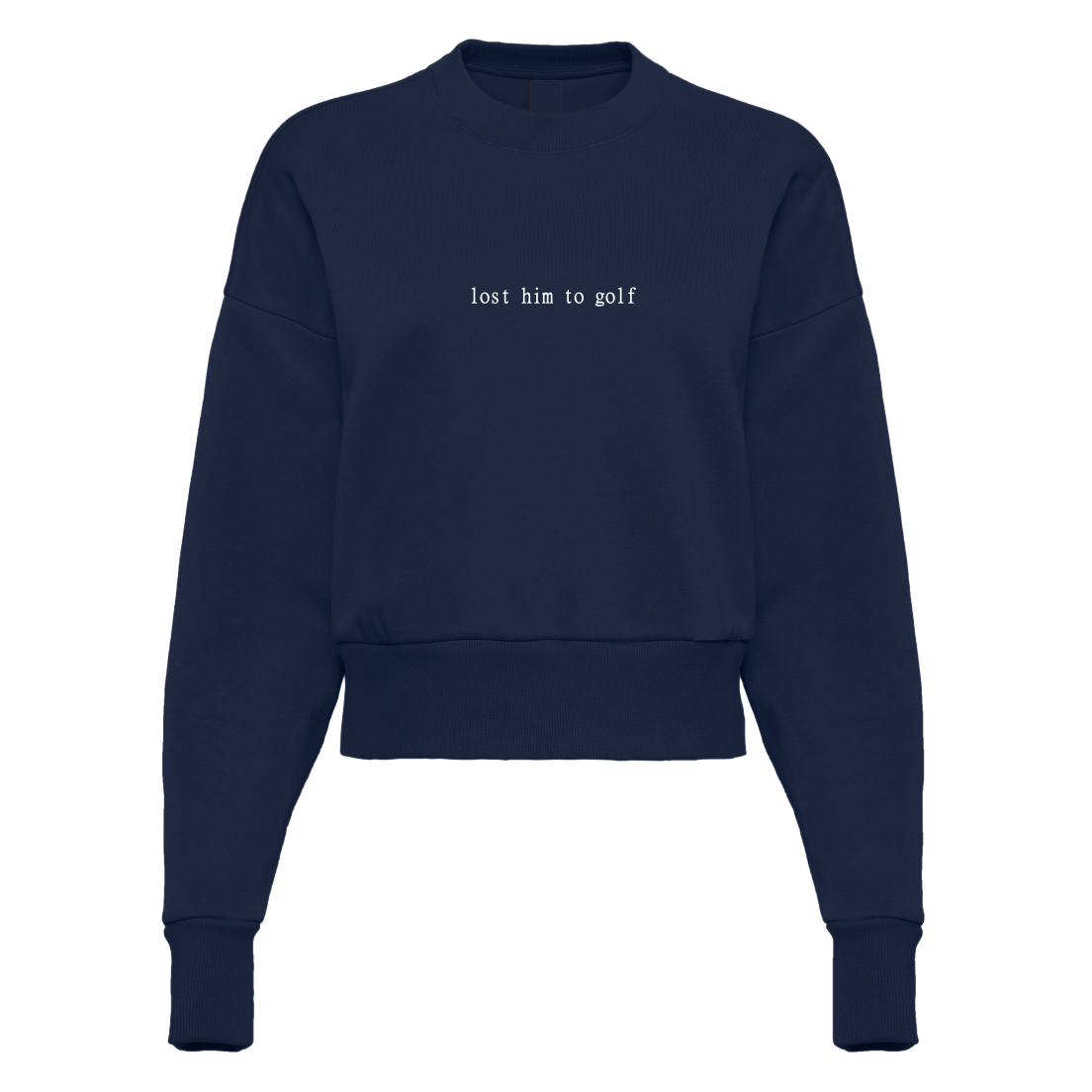lost him to golf cropped sweater in Navy
