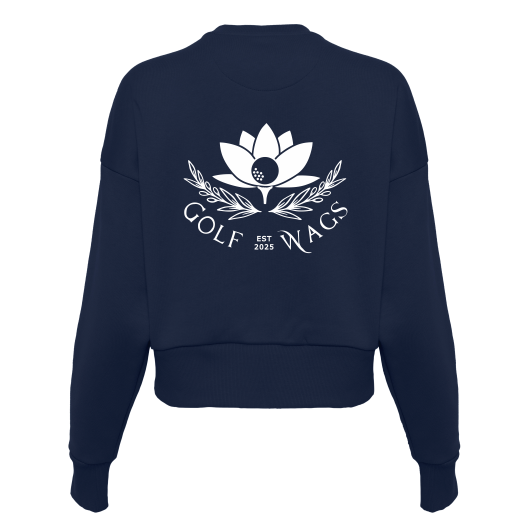 lost him to golf cropped sweater in Navy