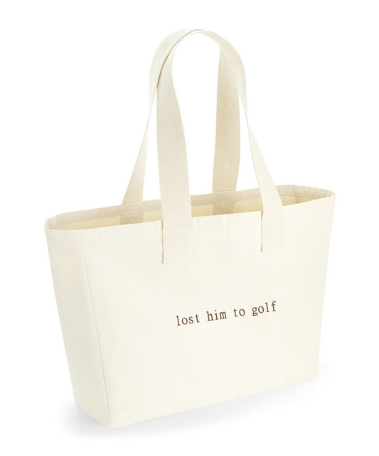 lost him to golf maxi tote in beige