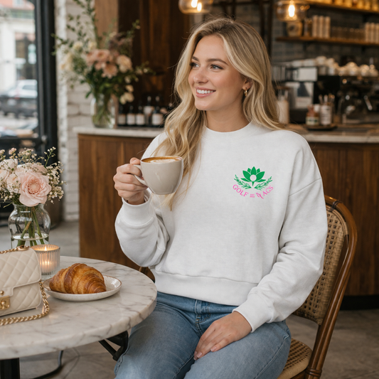 Masters Edition Cropped Sweater in Bone