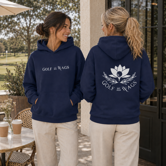 Oversized text hoodie in Navy