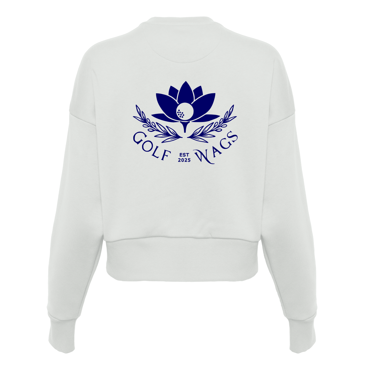 PGA Golf Wags Cropped Oversized Sweater in Bone with Reverse Design