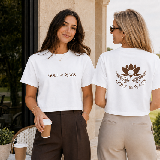 Cropped Oversized text design T-Shirt in White
